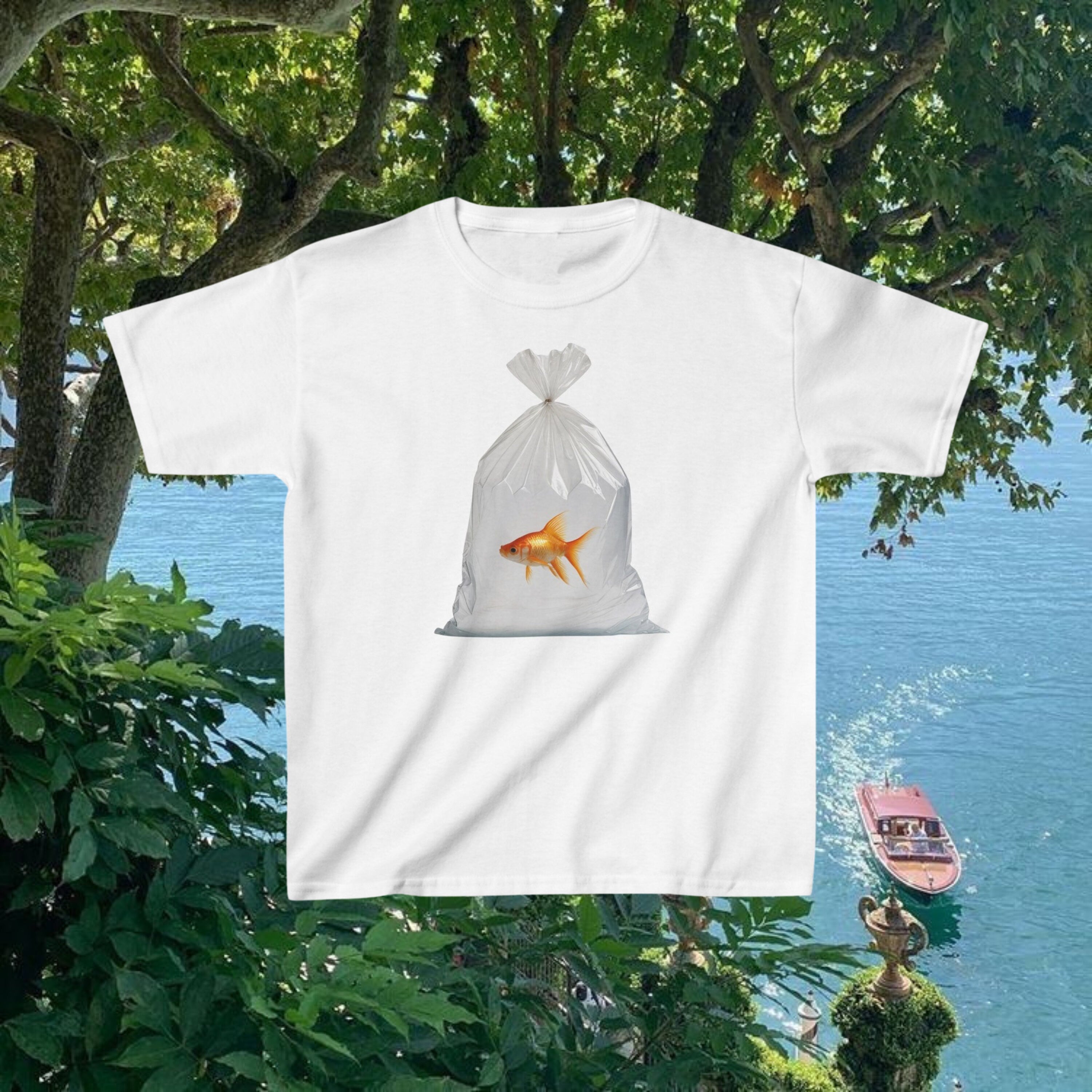 Fish on a Bag Baby Tee