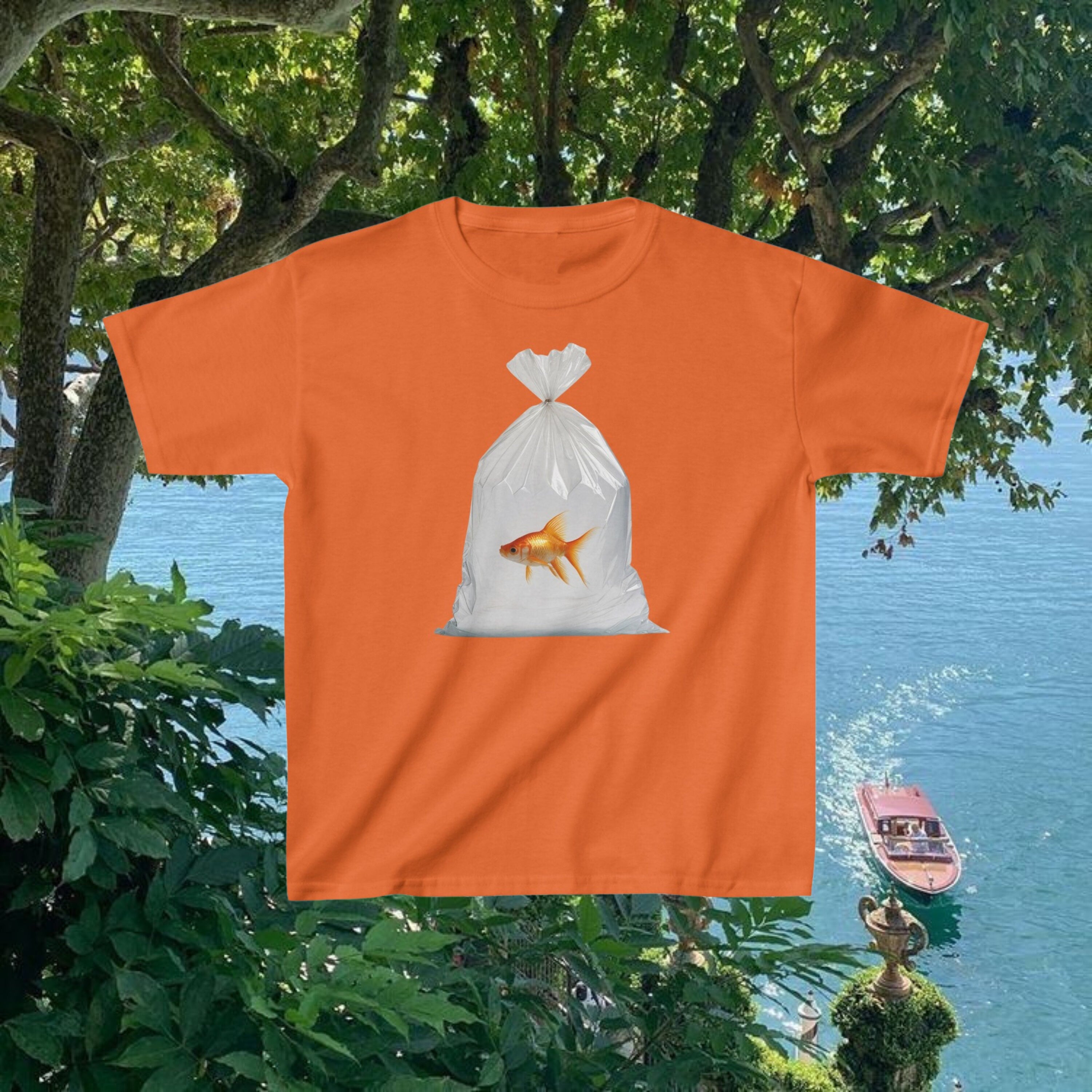 Fish on a Bag Baby Tee
