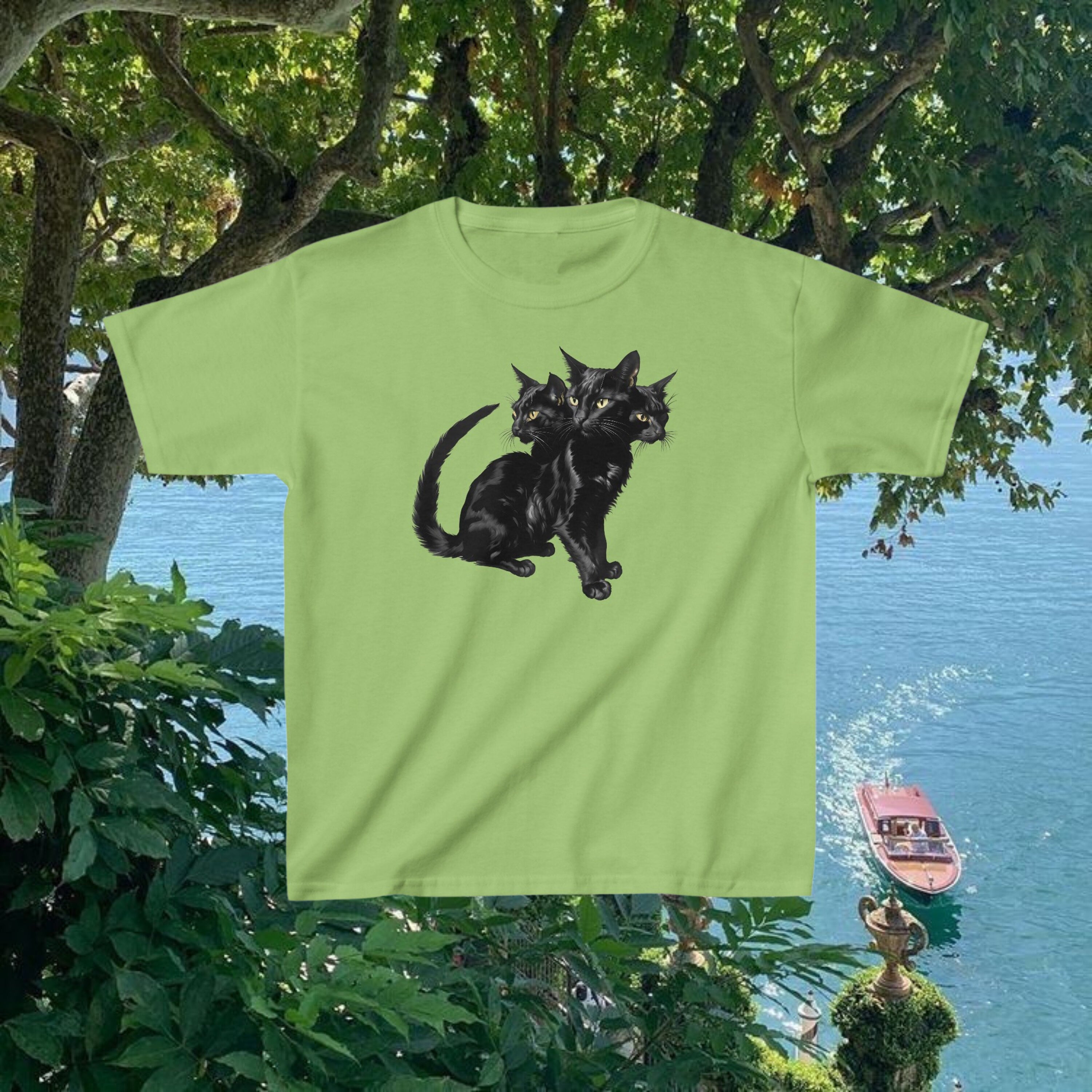 3 Headed Cat Baby Tee