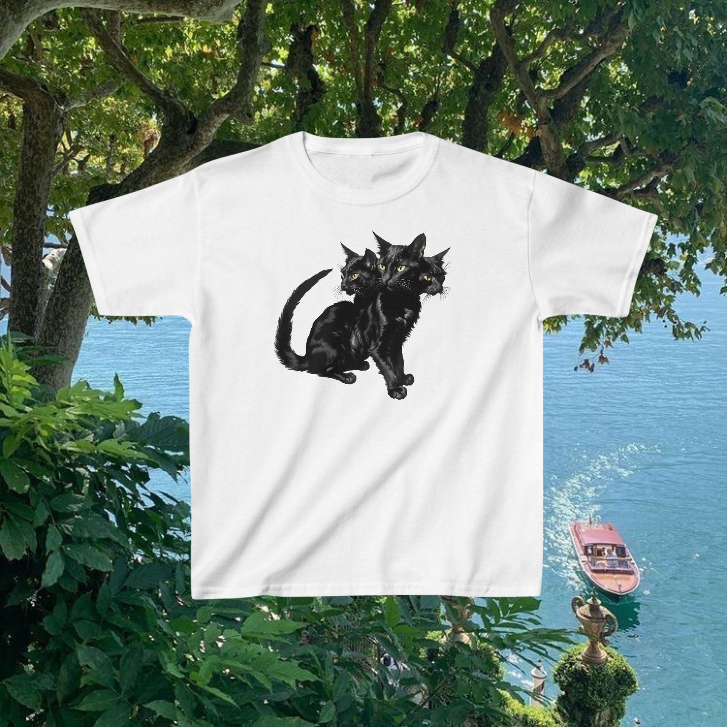 3 Headed Cat Baby Tee