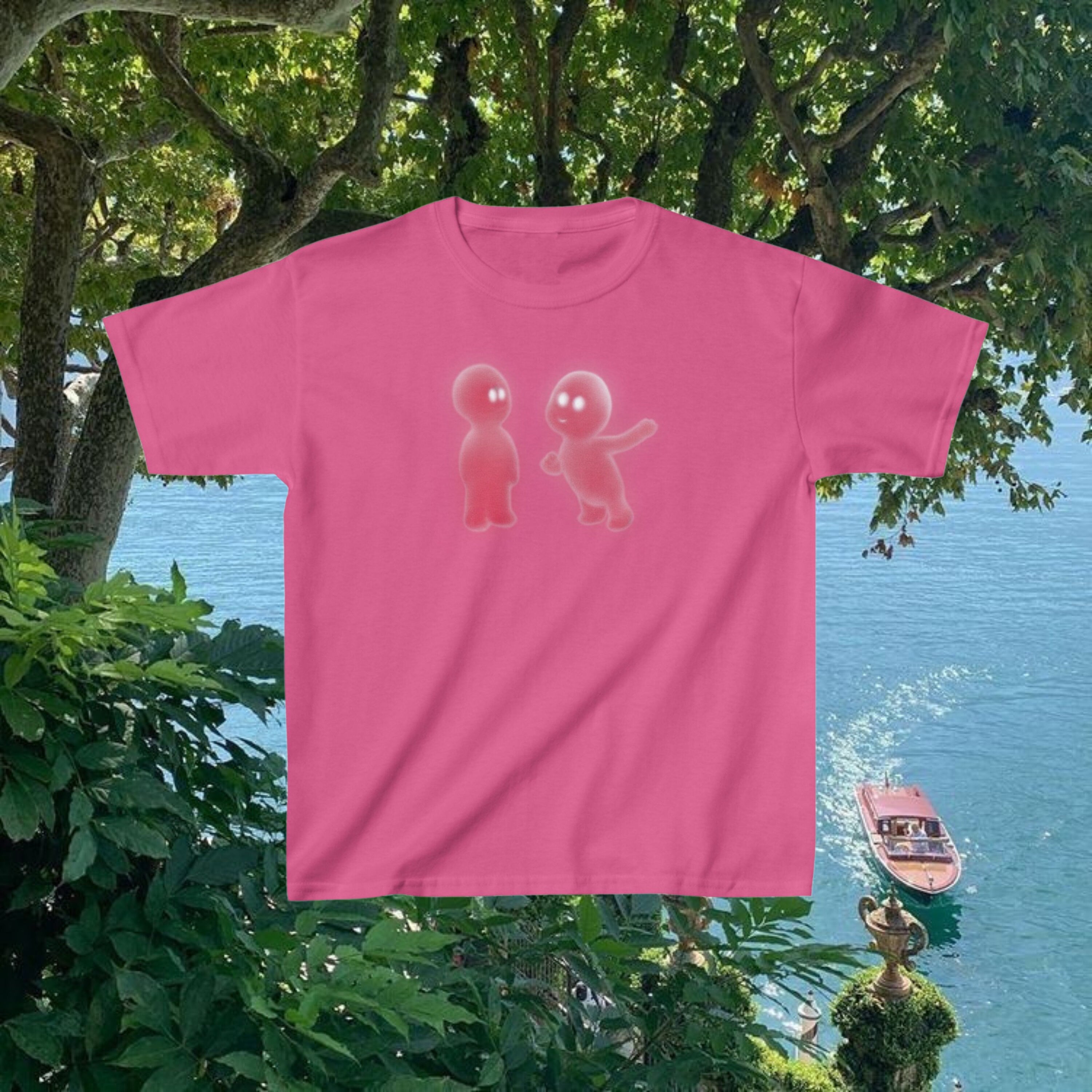 Y2K Baby Tee - 2 Little Souls Retro Crop Top, Vintage Style Graphic T-Shirt, 90s Y2K Fashion, Cute Graphic Tee