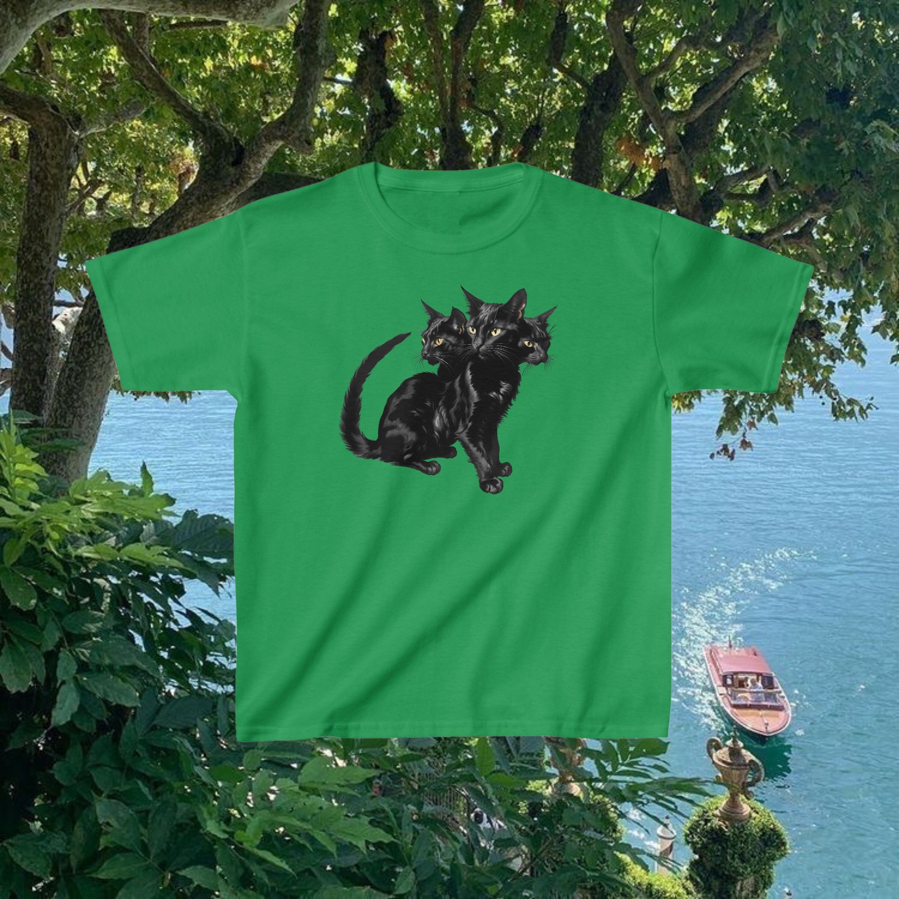 3 Headed Cat Baby Tee