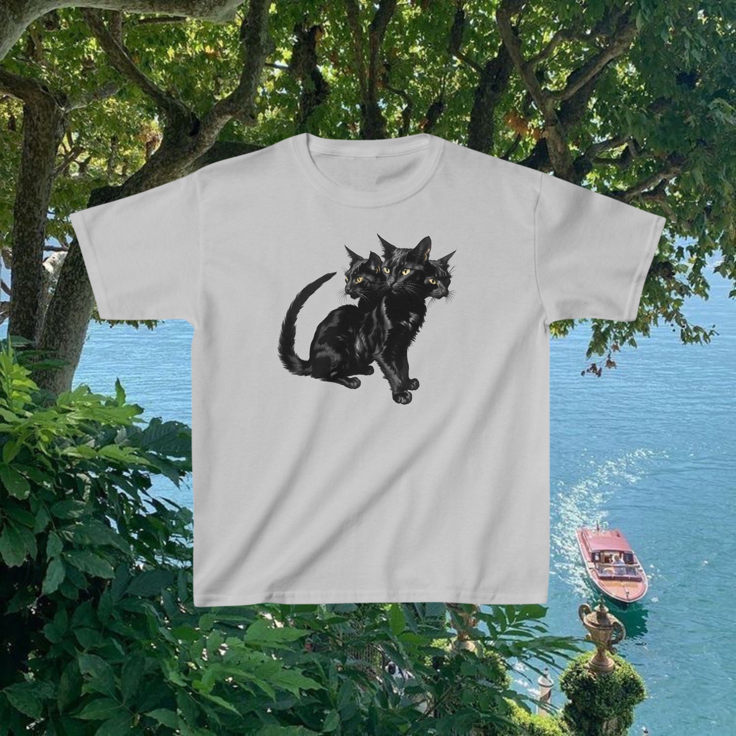 3 Headed Cat Baby Tee